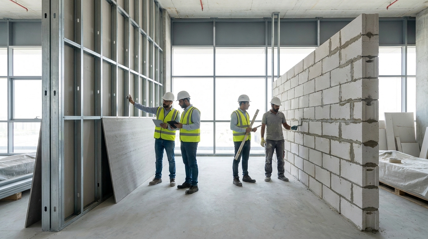 fiber cement board vs AAC blocks