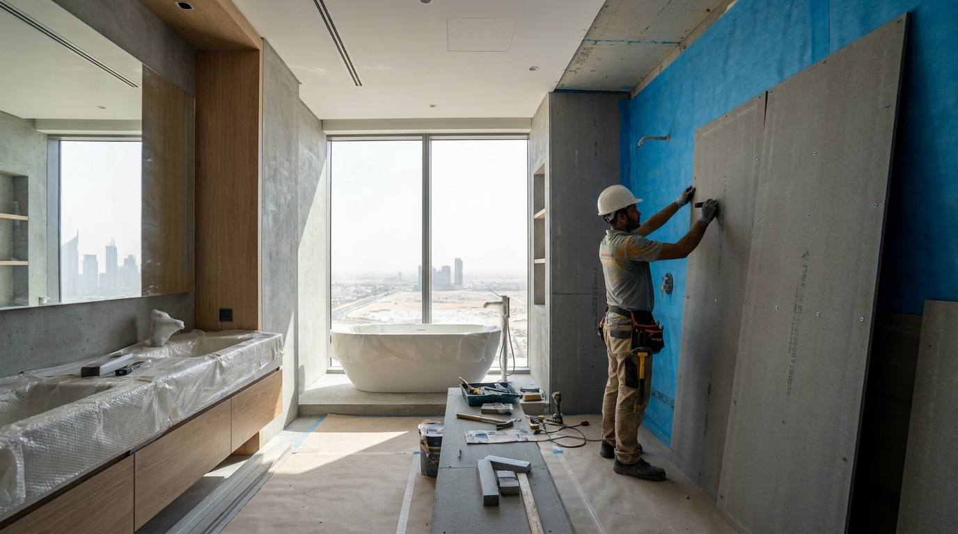 Cement Board for Wet Areas: Bathrooms, Kitchens & Pool Surrounds in UAE