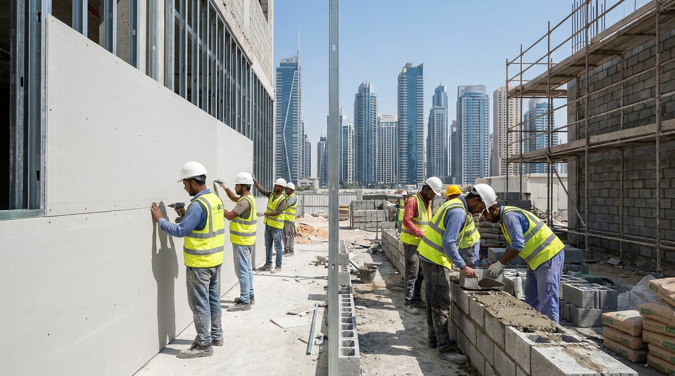 fiber cement board vs brick UAE