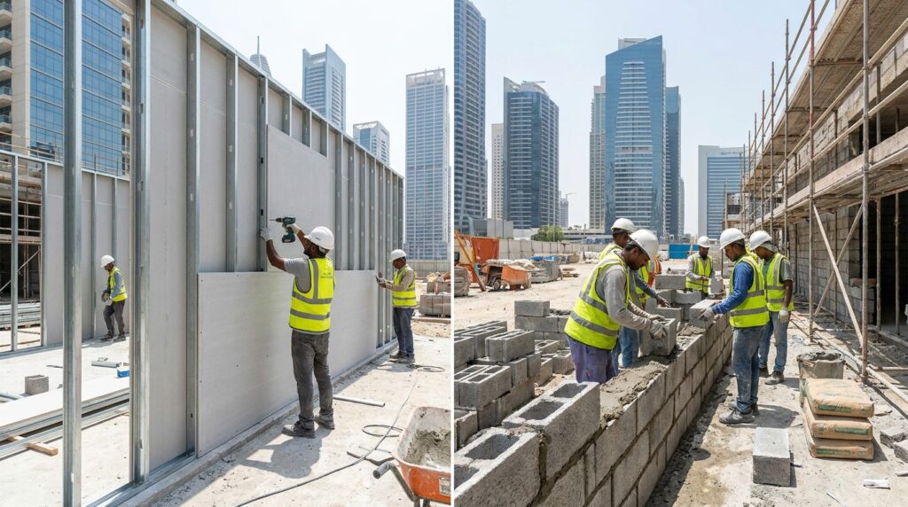 fiber cement board vs brick UAE